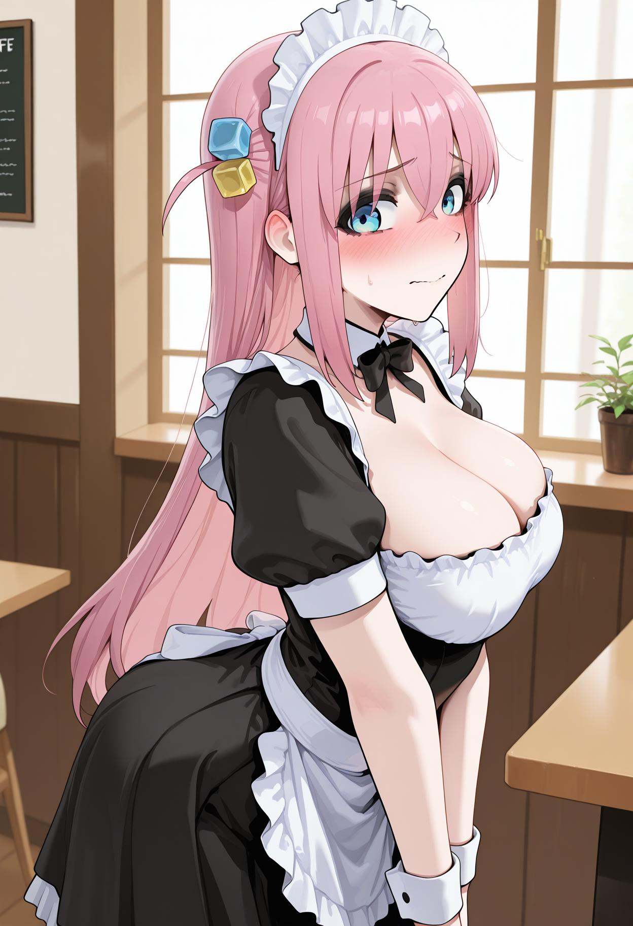 1girl,  gotoh hitori,  maid on Tensor.Art
