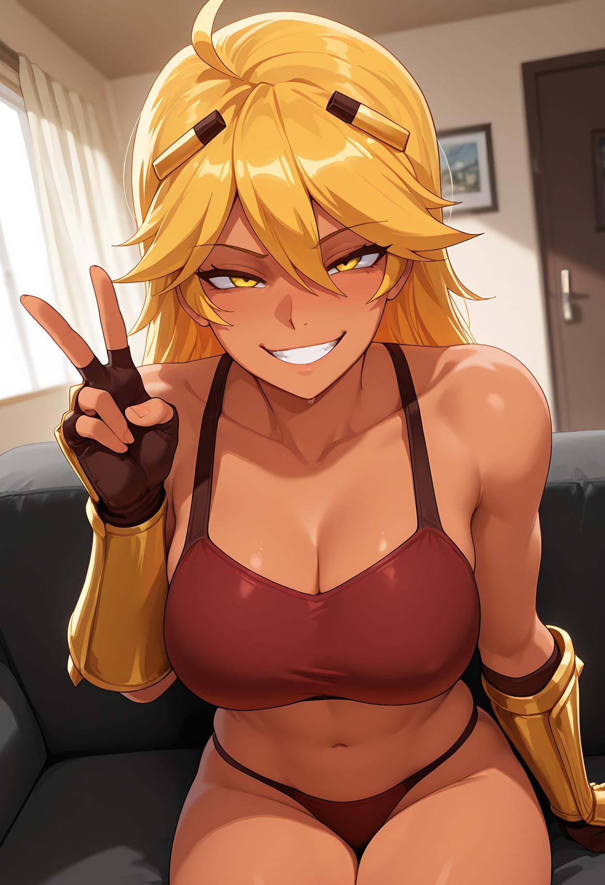 1girl,  mobtalker-blaze,  yellow eyes on Tensor.Art