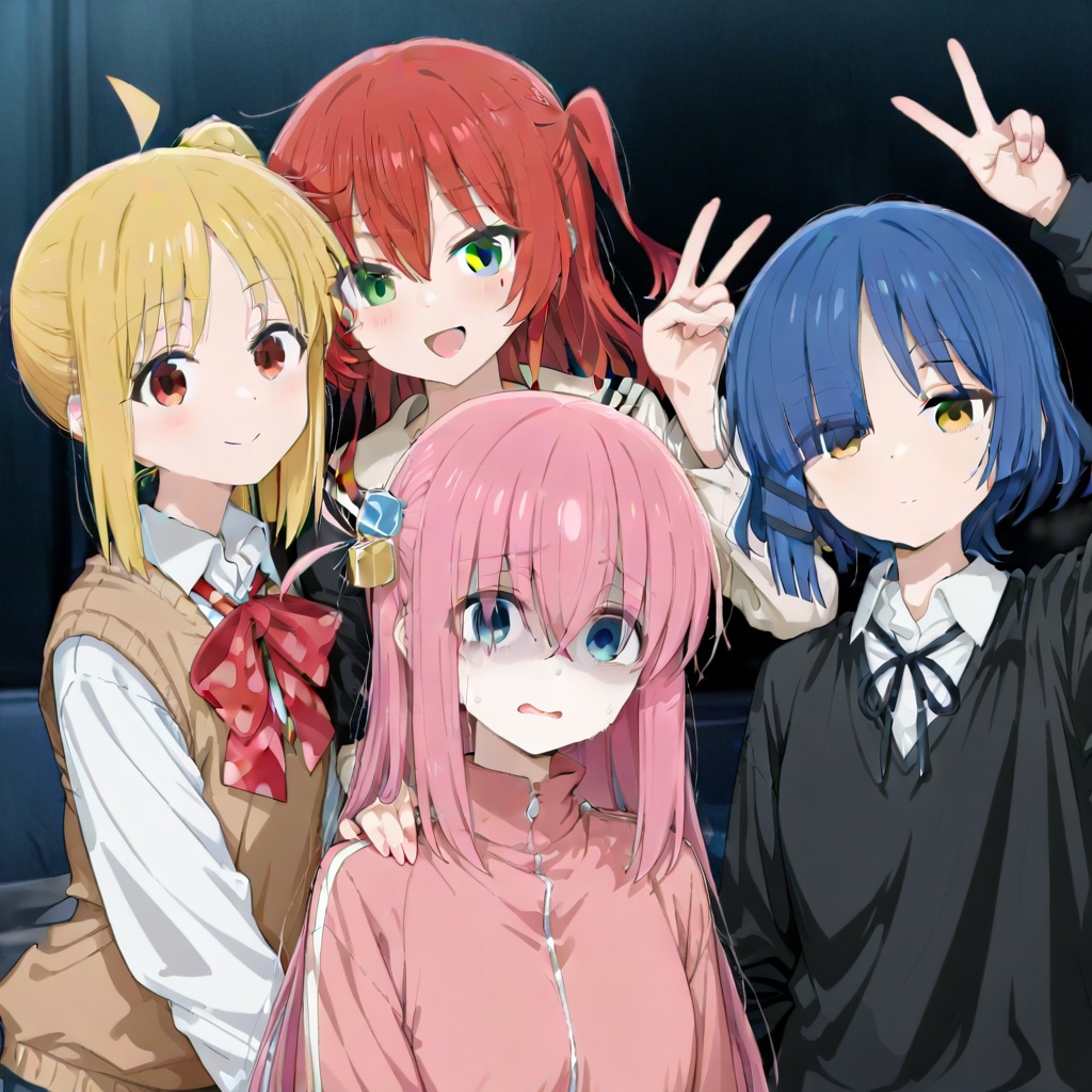 4girls,  (gotoh hitori),  (ijichi nijika) on Tensor.Art