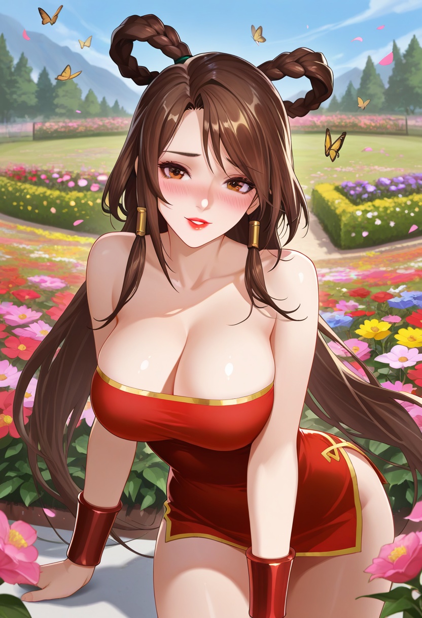 DiaoChan,  brown hair,  long hair on Tensor.Art