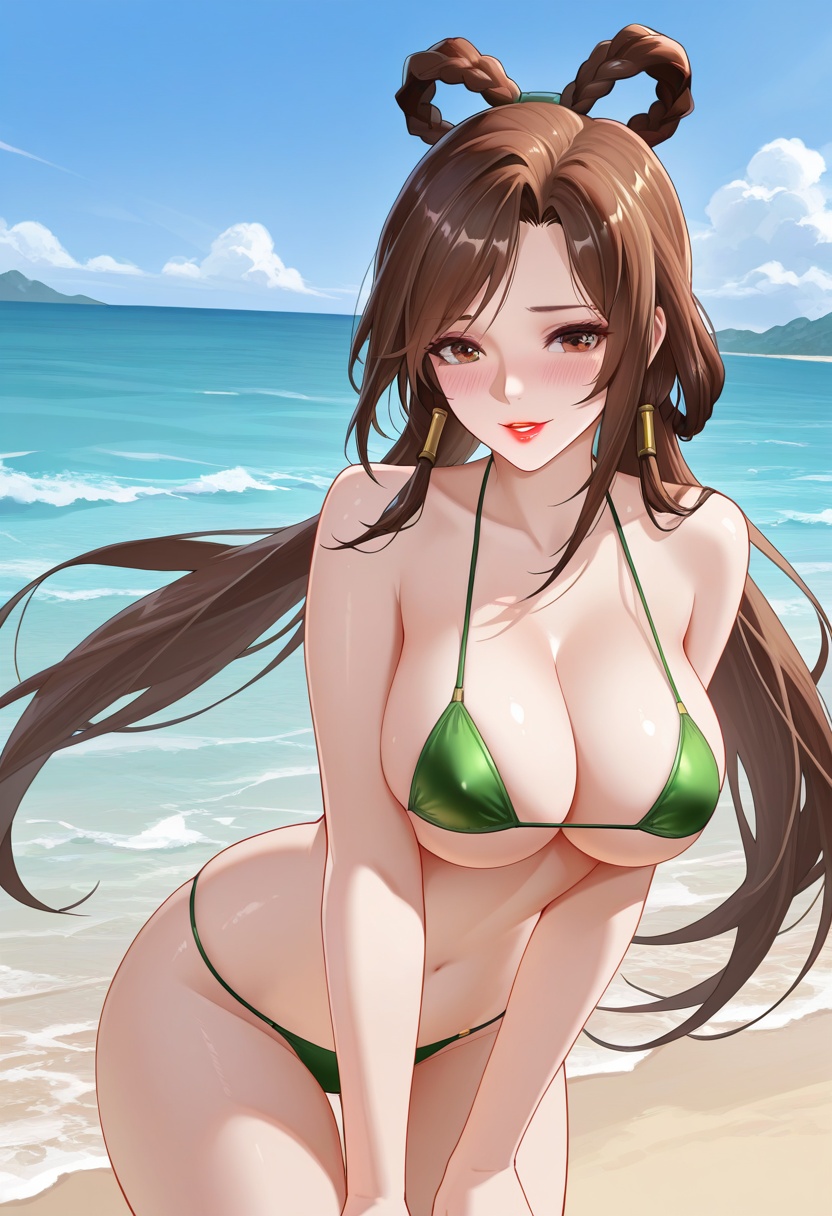 DiaoChan,  brown hair,  long hair on Tensor.Art