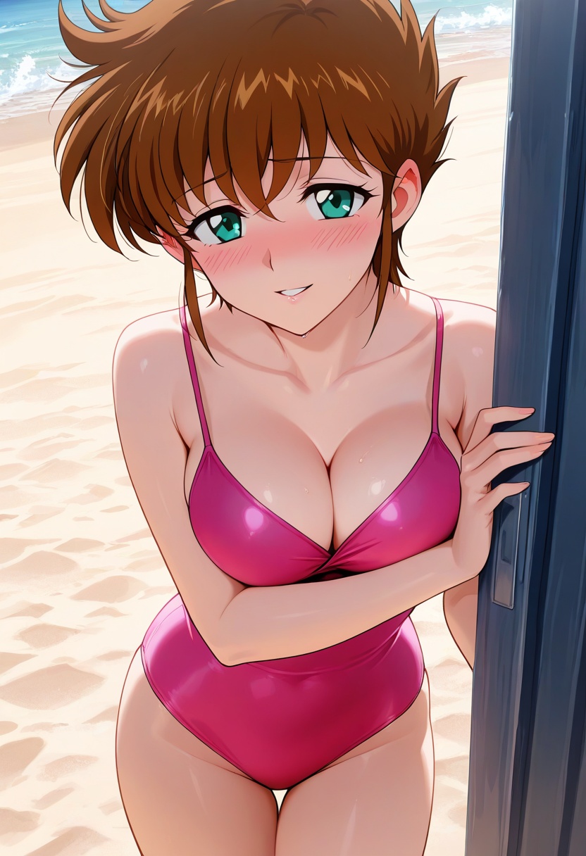 Haruka,  Brown Hair,  Short Hair on Tensor.Art