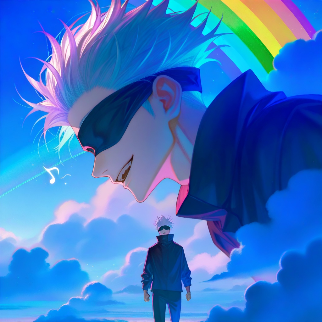 gojou satoru,  gojou satoru \(jujutsu kaisen\),  blindfold on Tensor.Art