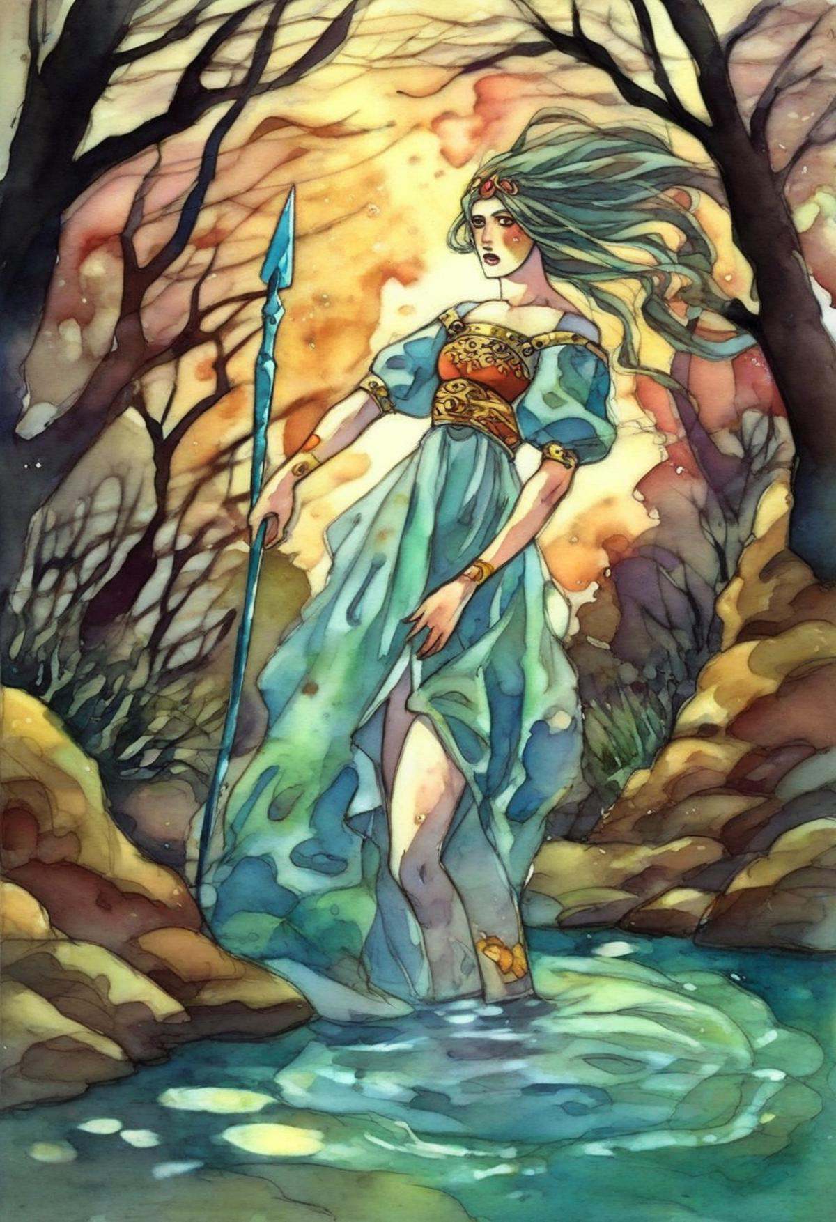 rebecca_style,  fantasy art in watercolor,  erotic on Tensor.Art
