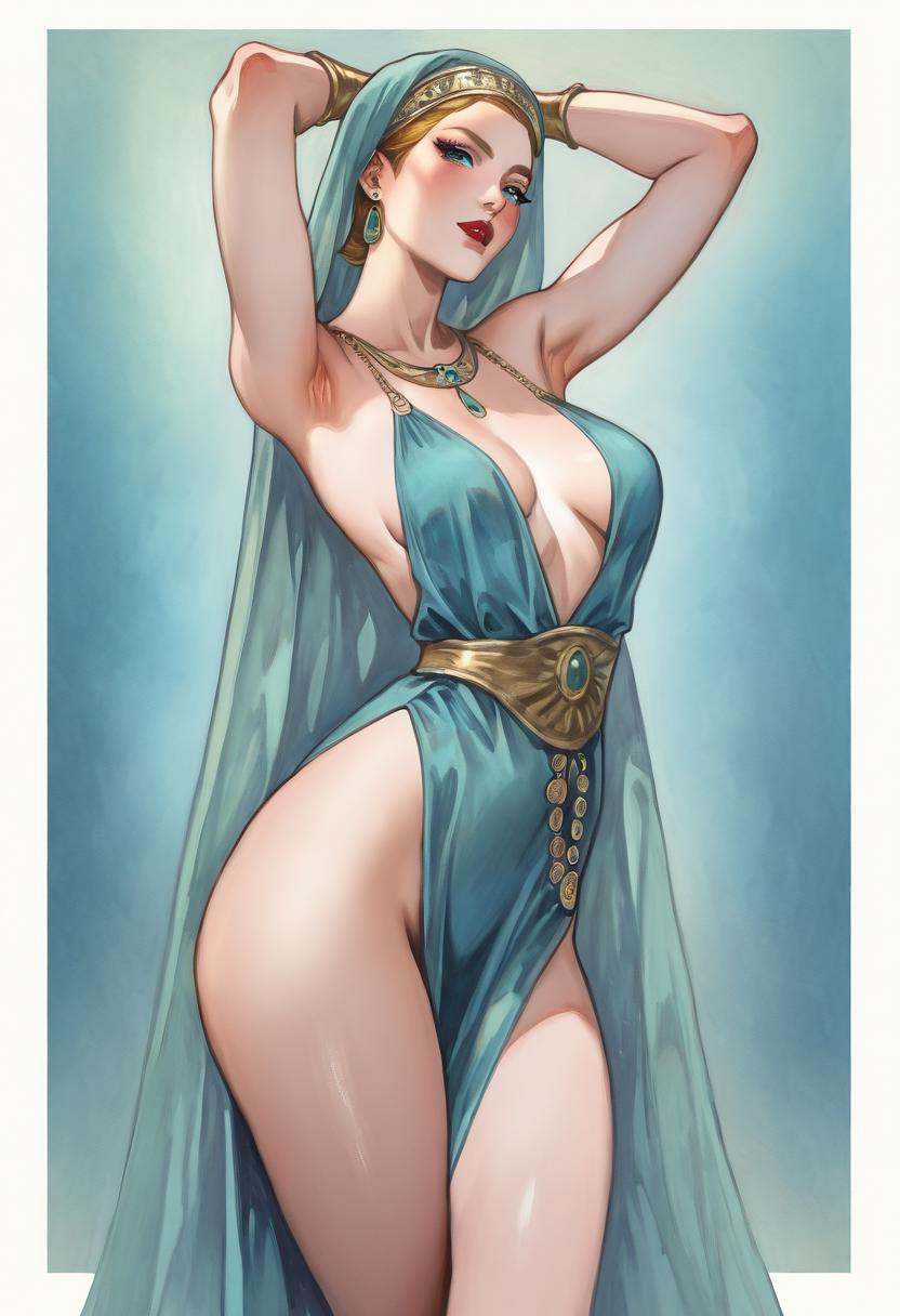 sexy,  1girl,  watercolor painting by_rebecca on Tensor.Art