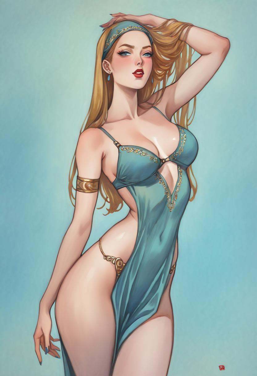 sexy,  1girl,  watercolor painting by_rebecca on Tensor.Art