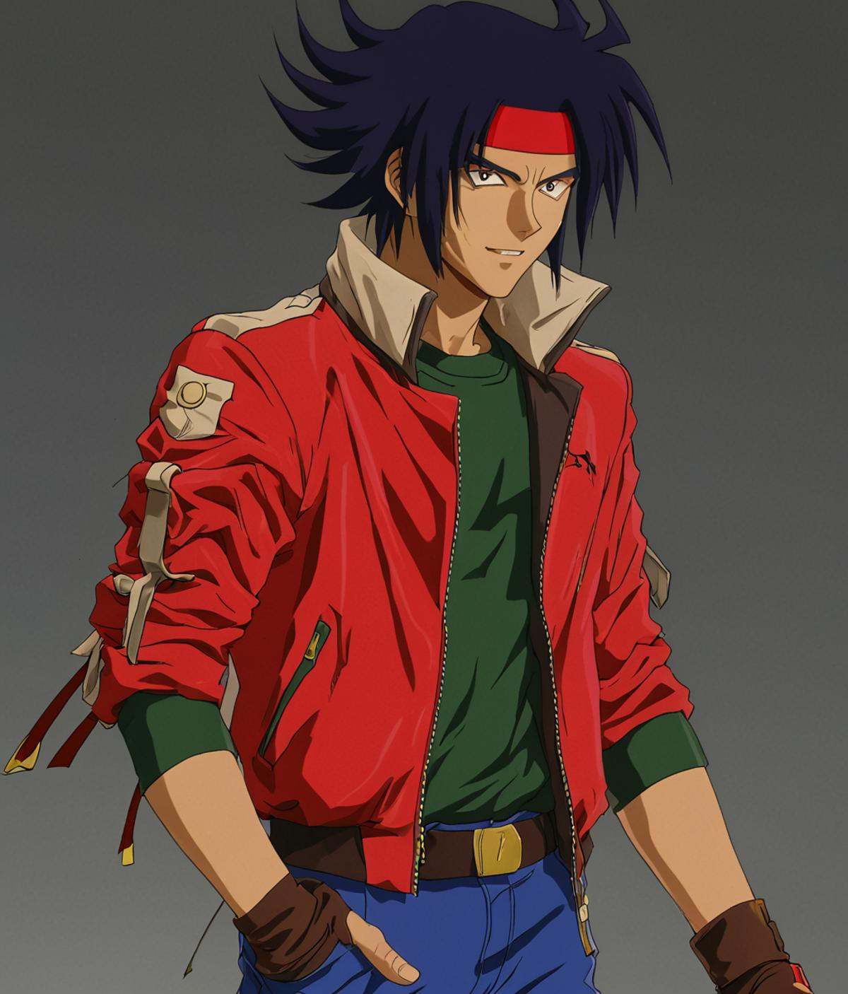 domon kasshu,  anime style,  male on Tensor.Art