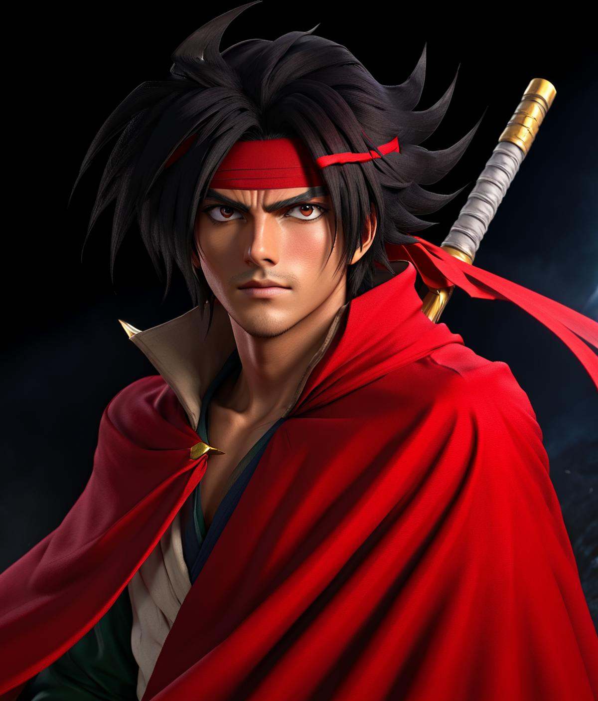 domon kasshu,  anime style,  male on Tensor.Art