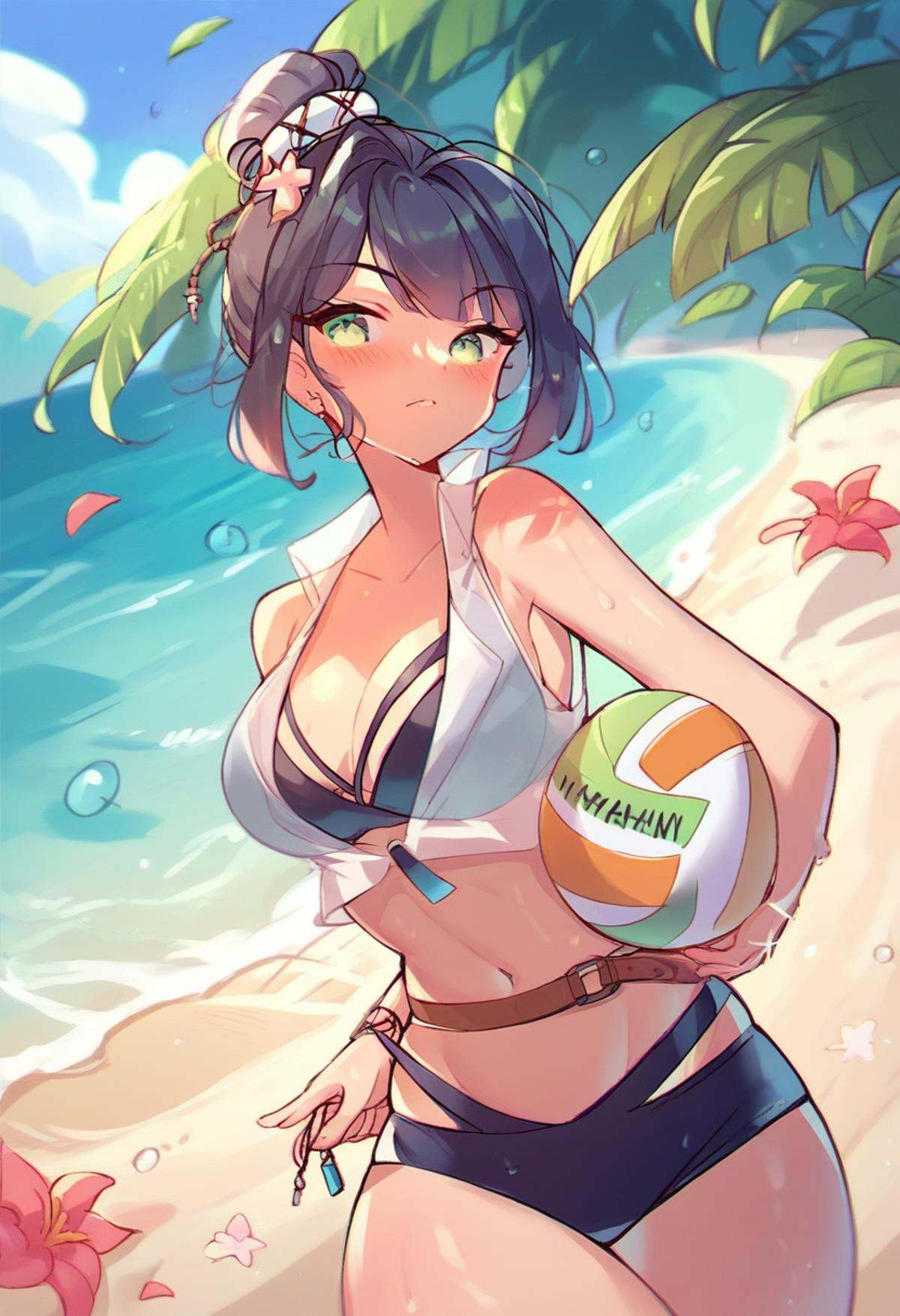 e7 alexa,  summertime version,  anime style on Tensor.Art