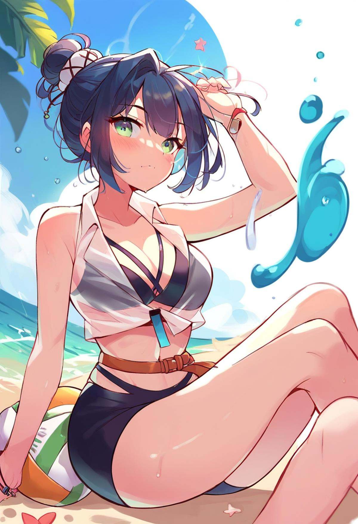 e7 alexa,  summertime version,  anime style on Tensor.Art