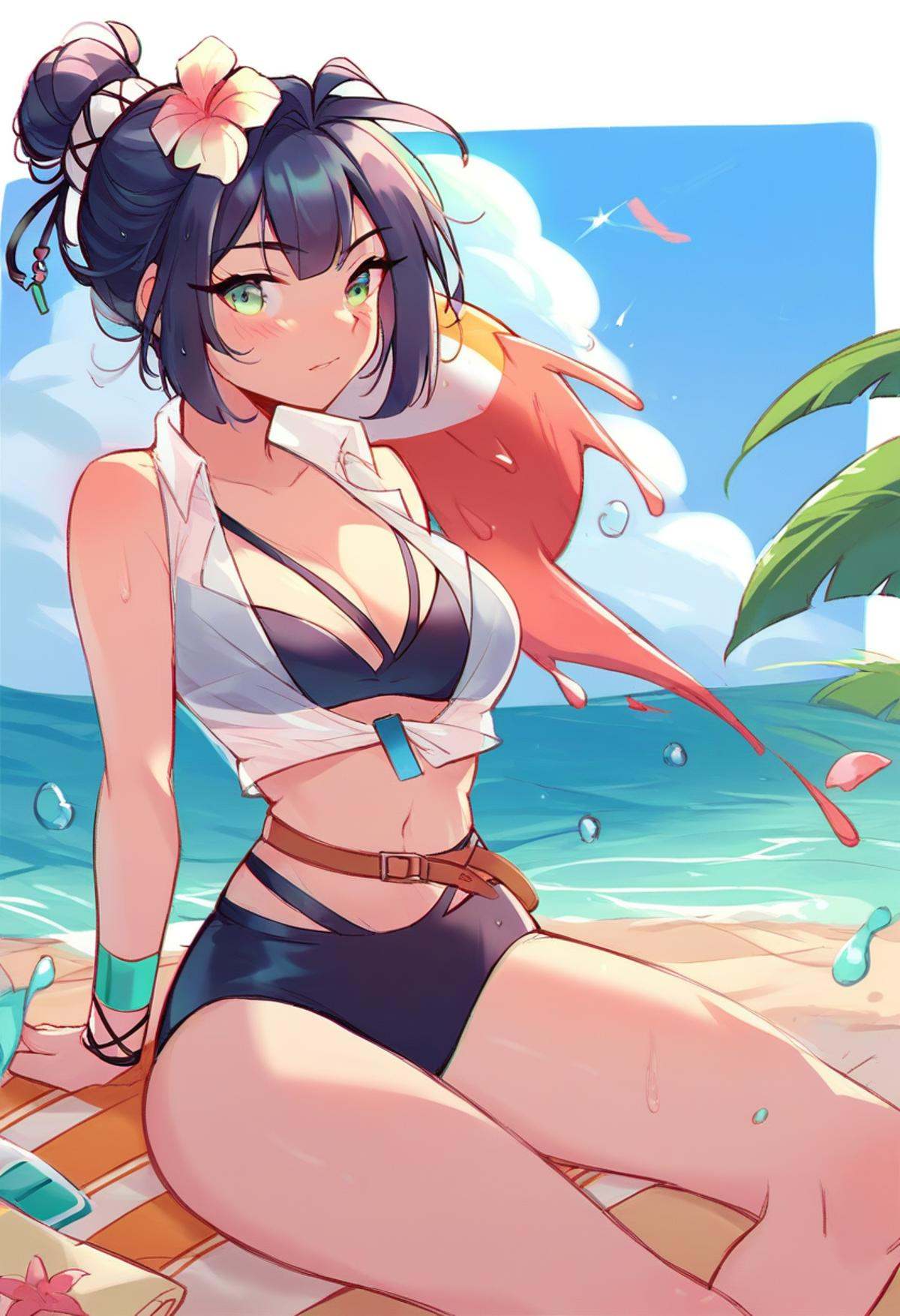 e7 alexa,  summertime version,  anime style on Tensor.Art