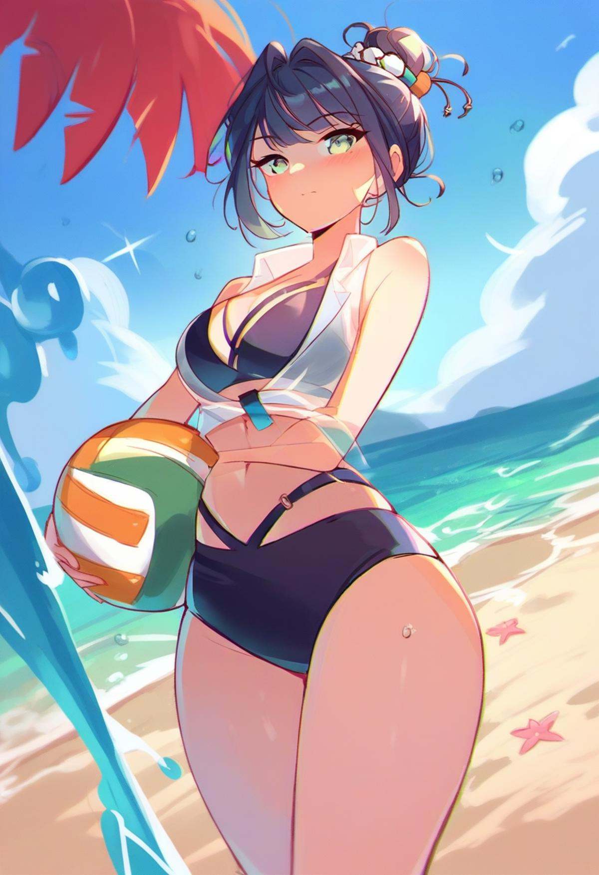 e7 alexa,  summertime version,  anime style on Tensor.Art