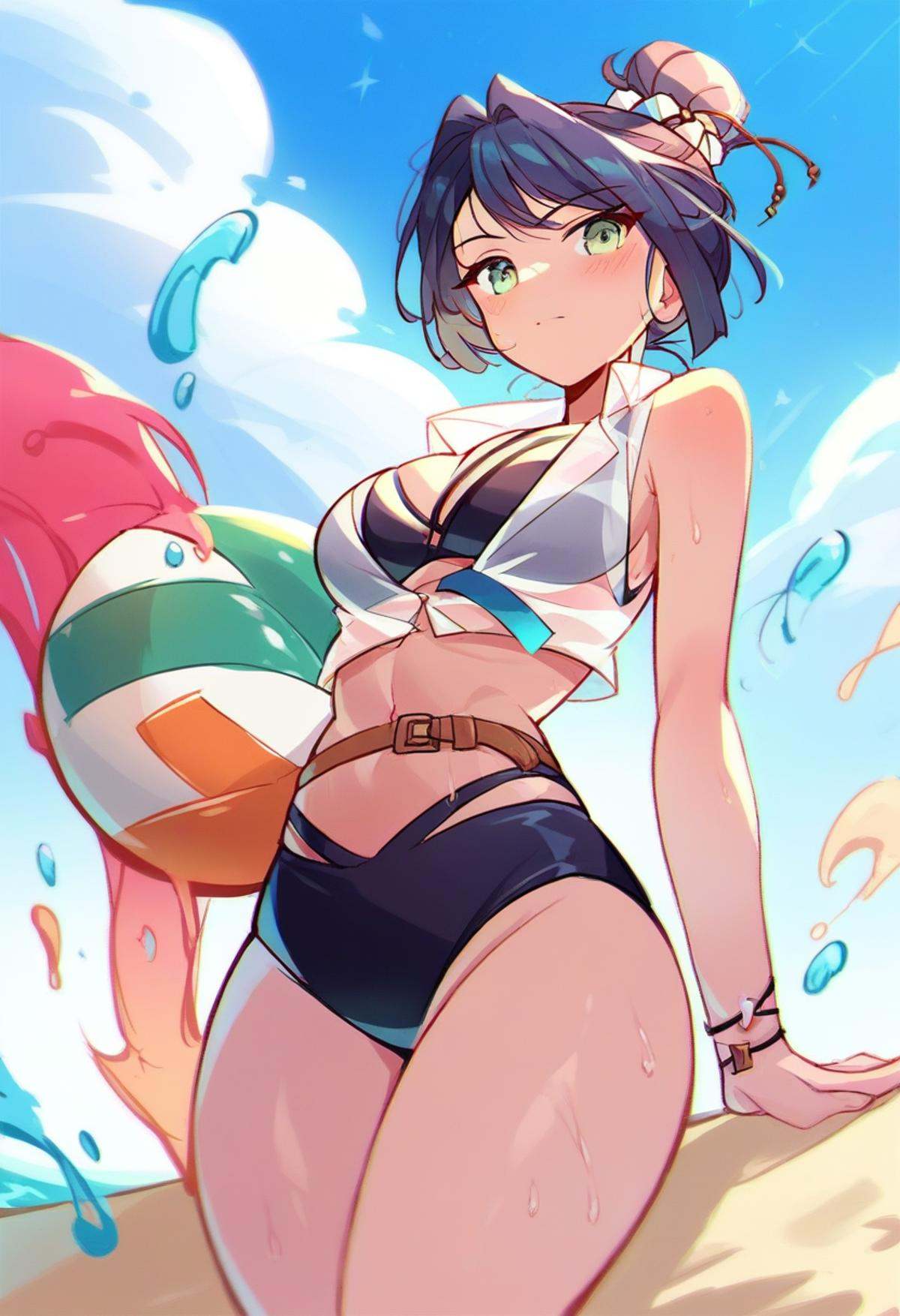 e7 alexa,  summertime version,  anime style on Tensor.Art