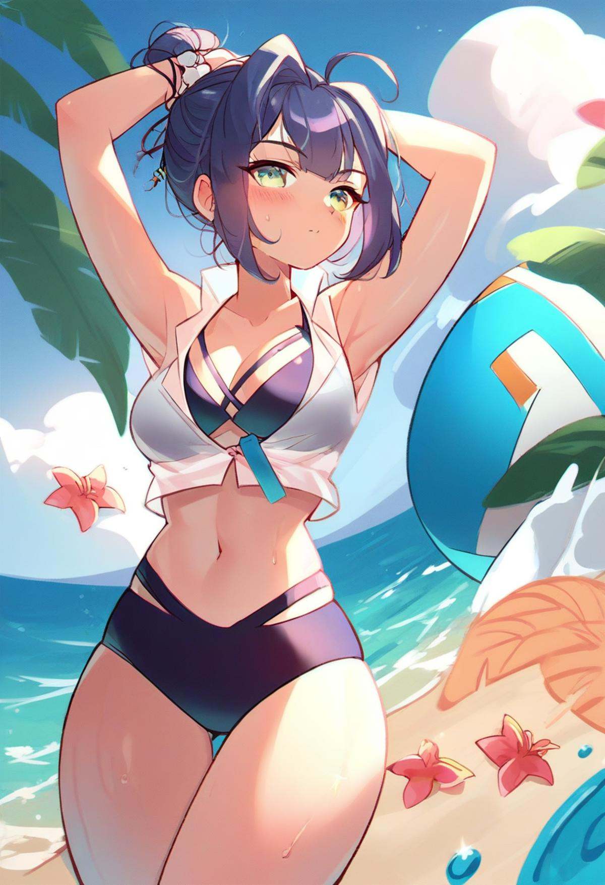e7 alexa,  summertime version,  anime style on Tensor.Art