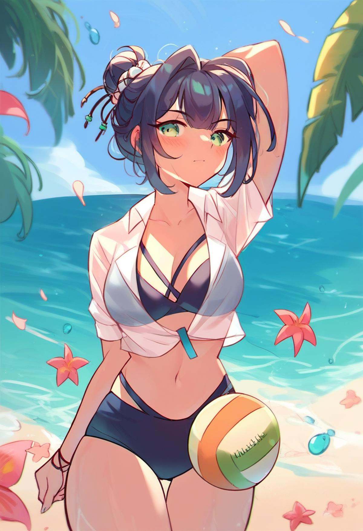 e7 alexa,  summertime version,  anime style on Tensor.Art