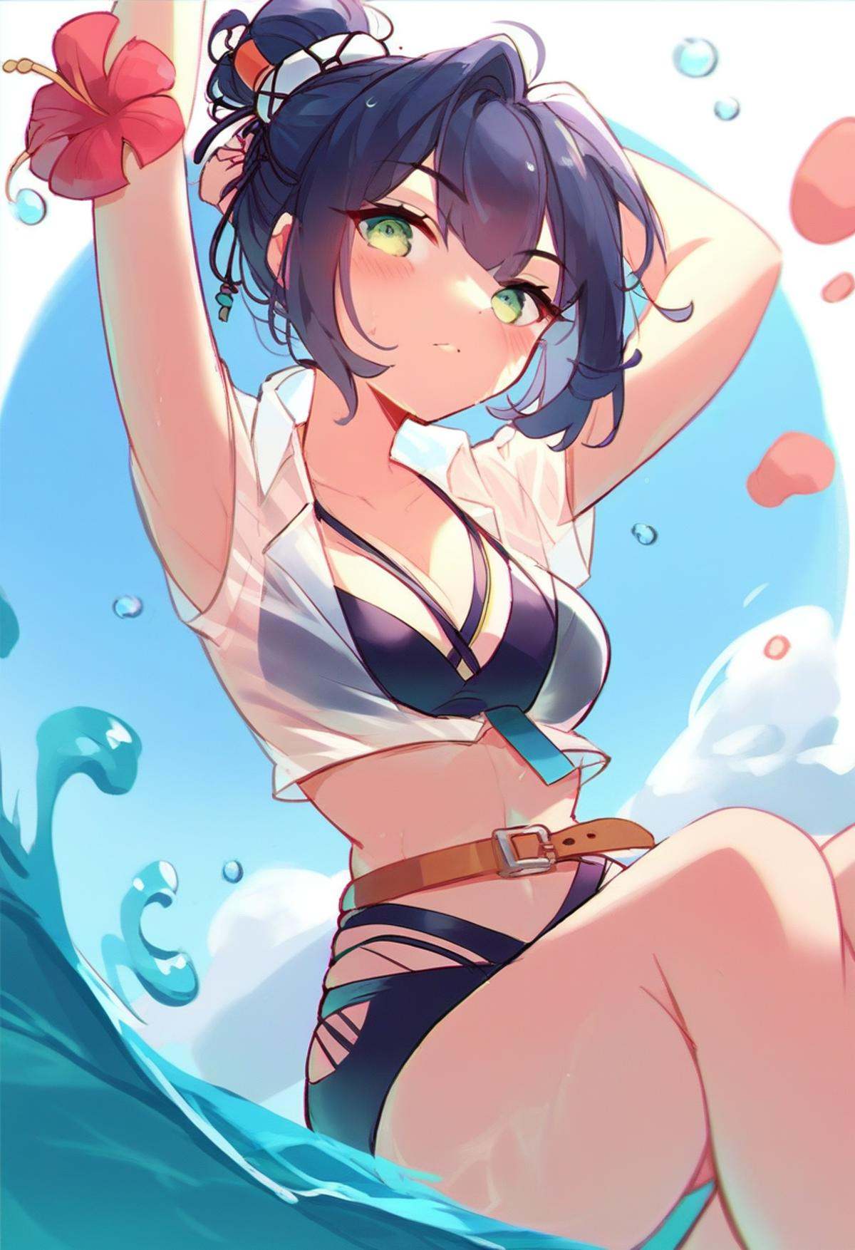 e7 alexa,  summertime version,  anime style on Tensor.Art