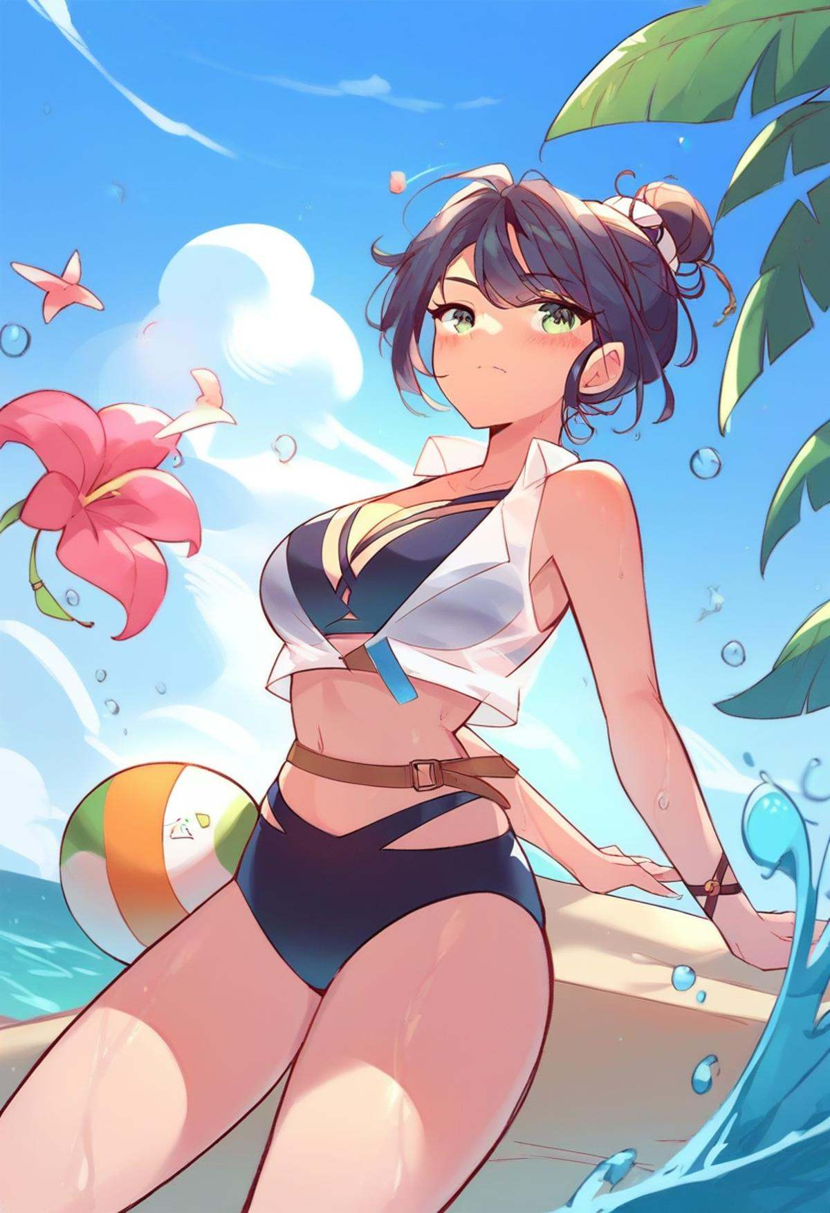 e7 alexa,  summertime version,  anime style on Tensor.Art