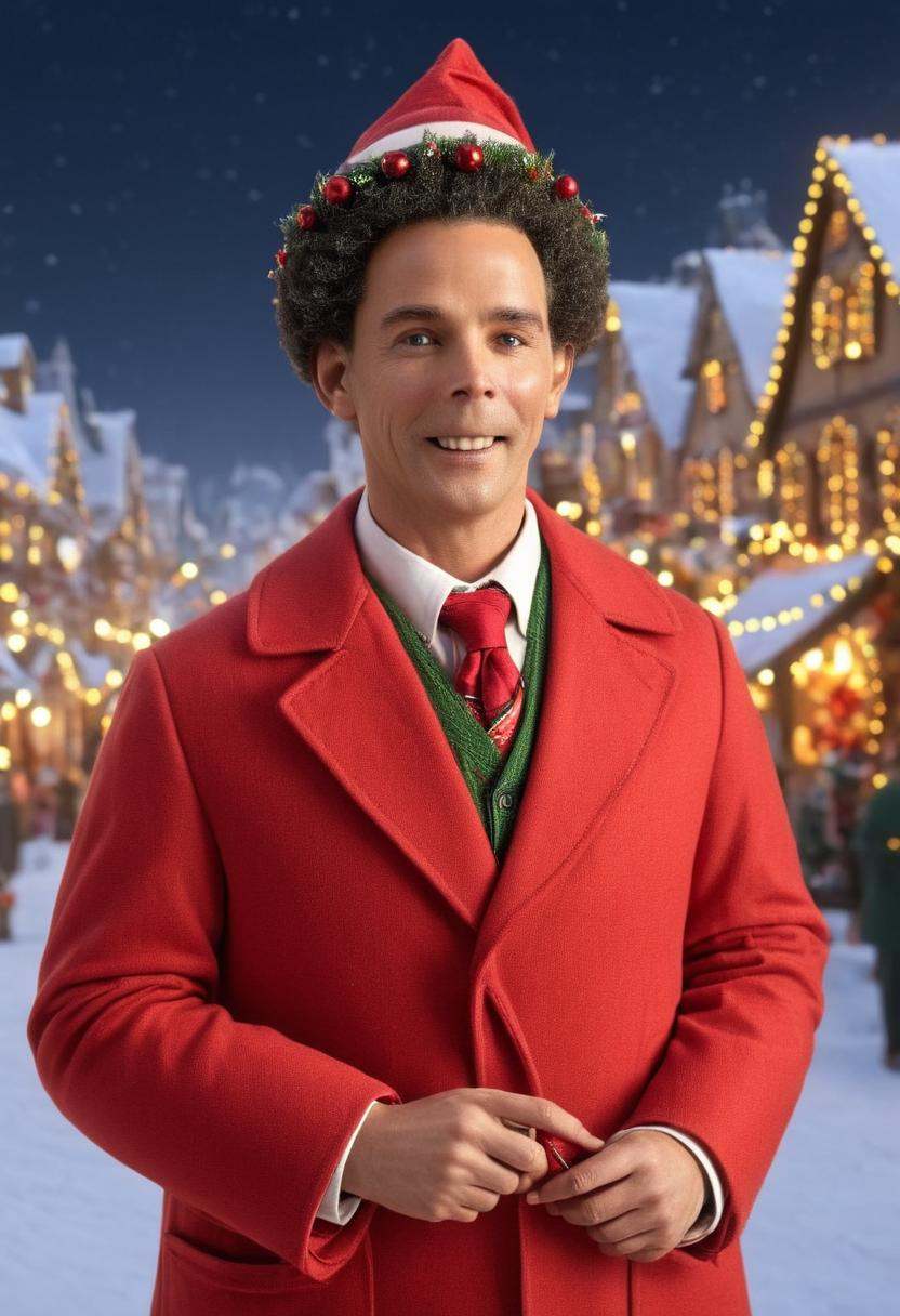 whovillager,  ***** male,  celebrating christmas at christmas town on Tensor.Art