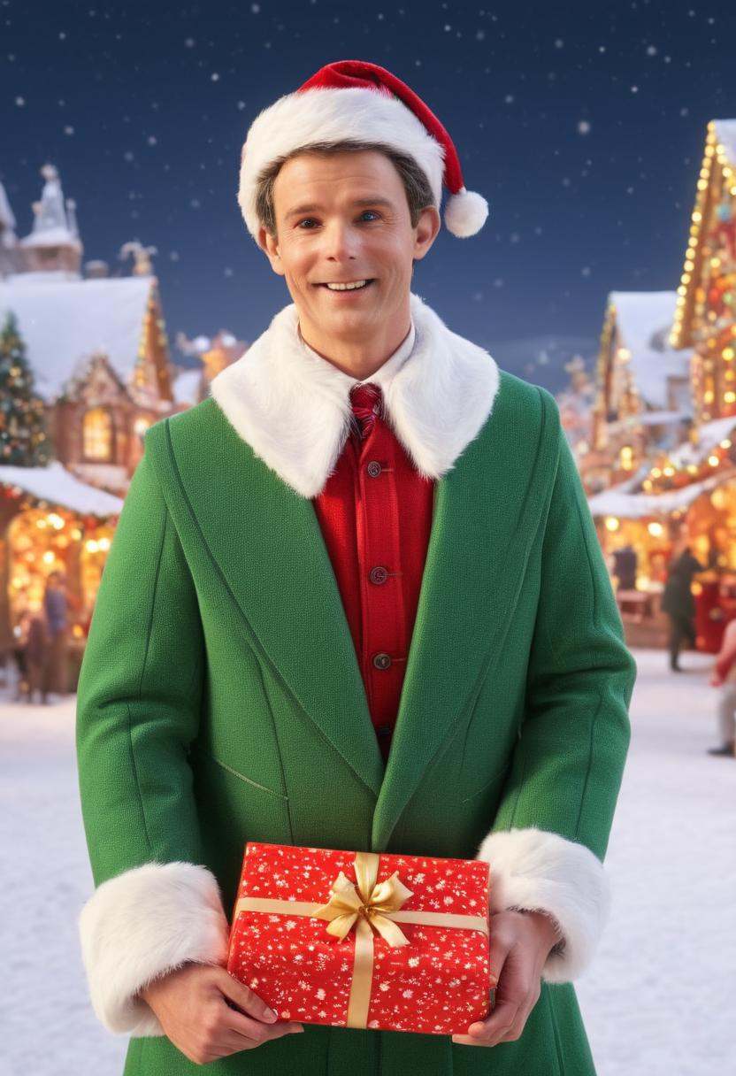 whovillager,  male,  celebrating christmas at christmas town on Tensor.Art