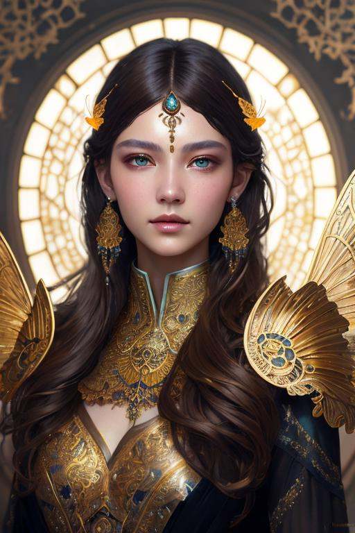 8k portrait of beautiful cyborg with brown hair,  intricate,  elegant on Tensor.Art