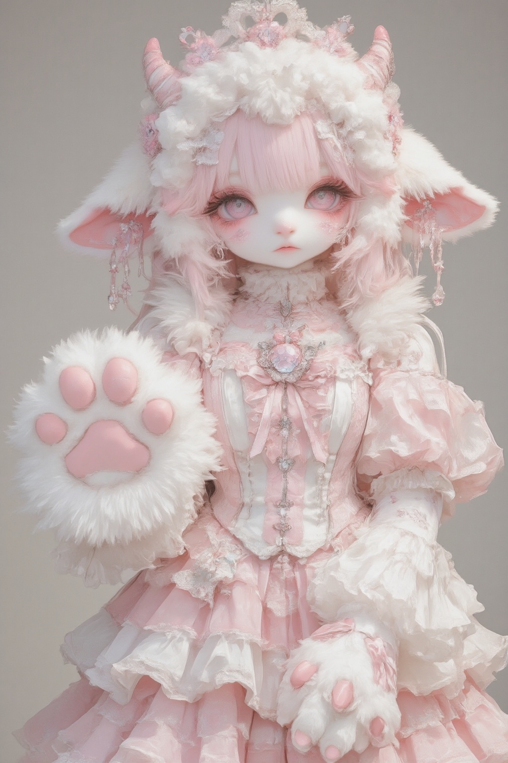 Furry suit,  Kemono,  Subculture fashion kemo-girl on Tensor.Art