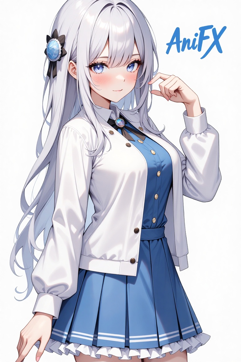 artwork by ry012,  girl,  white hair on Tensor.Art