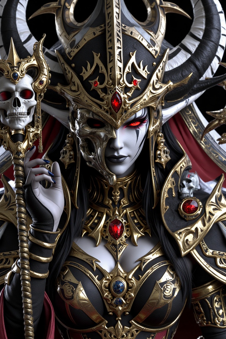 In the depths of a forgotten empire,  where the sun dares not cast its light,  there reigns a queen who has outlived time...