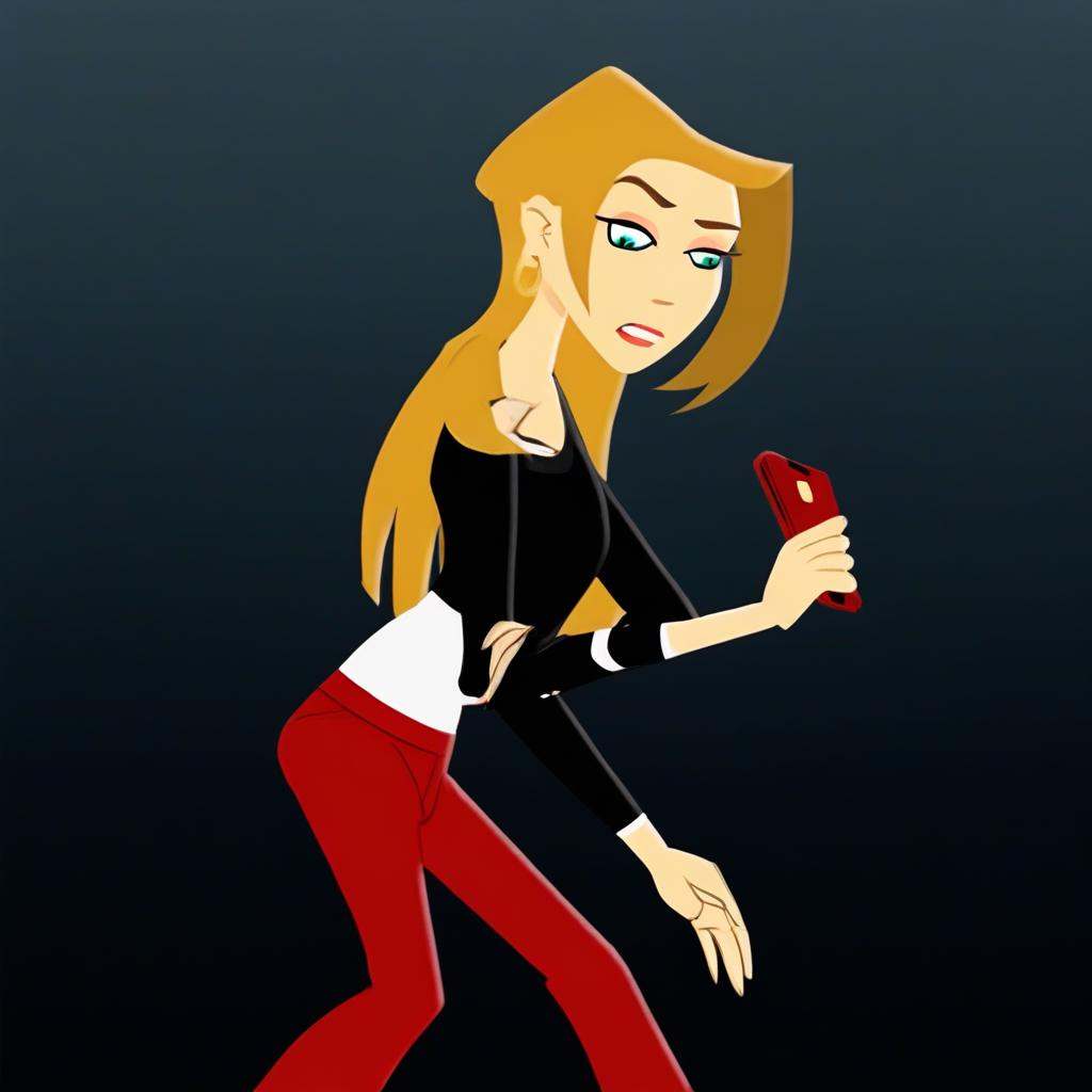 ChaotiKween,  featuring a young woman with long,  slightly surprised expression. She is dressed in a black long-sleeve top...