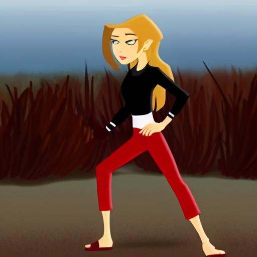 ChaotiKween,  straight blonde hair styled in a side part. She has a slender build and is dressed in a black long-sleeve to...