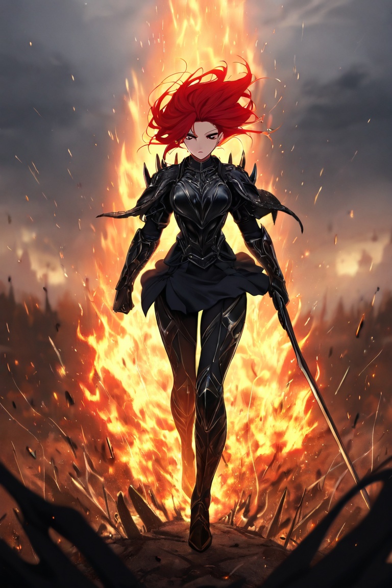 a highly detailed ekphrasis-style,  A fierce warrior woman,  embodying power and perfection on Tensor.Art