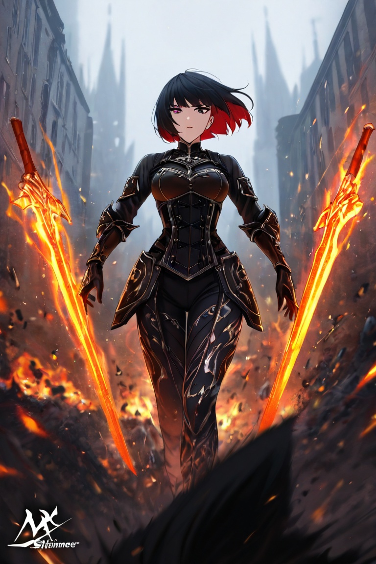 a highly detailed ekphrasis-style,  A fierce warrior woman,  embodying power and perfection on Tensor.Art