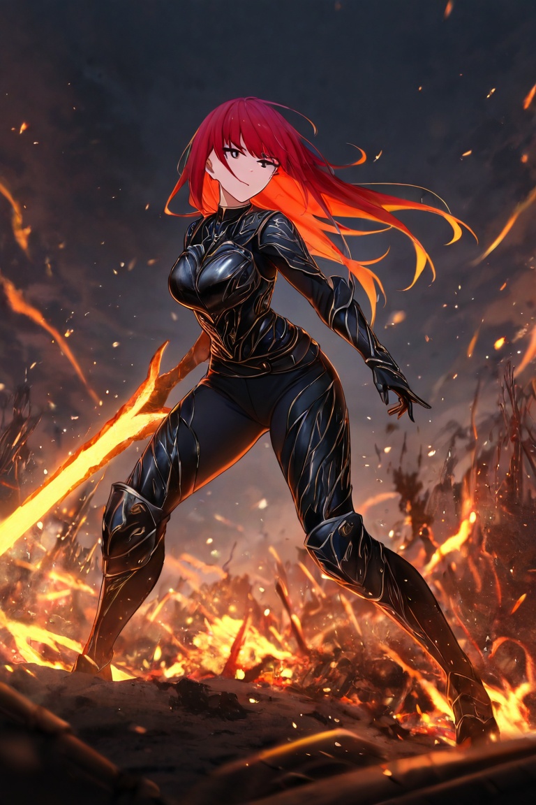 a highly detailed ekphrasis-style,  A fierce warrior woman,  embodying power and perfection on Tensor.Art