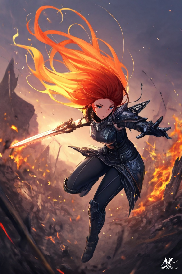 a highly detailed ekphrasis-style,  A fierce warrior woman,  embodying power and perfection on Tensor.Art