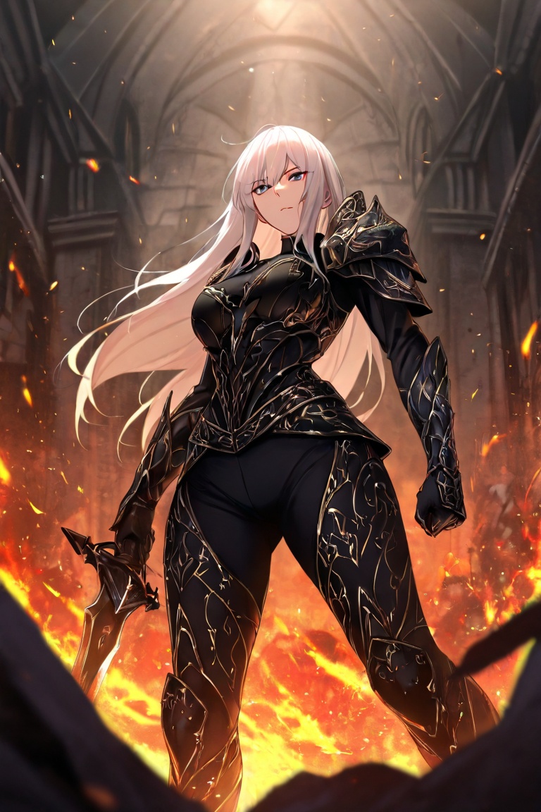 a highly detailed ekphrasis-style,  A fierce warrior woman,  embodying power and perfection on Tensor.Art