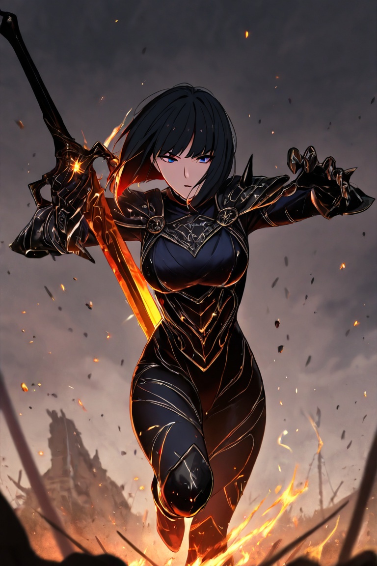a highly detailed ekphrasis-style,  A fierce warrior woman,  embodying power and perfection on Tensor.Art
