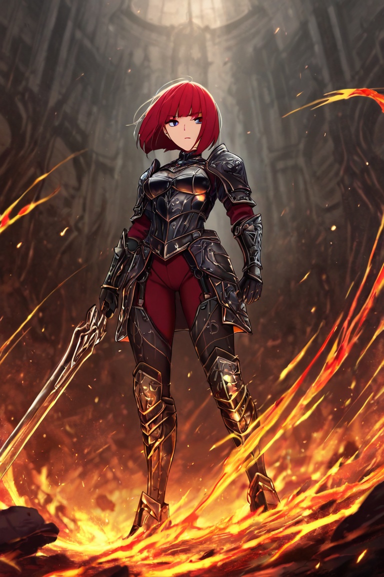 a highly detailed ekphrasis-style,  A fierce warrior woman,  embodying power and perfection on Tensor.Art