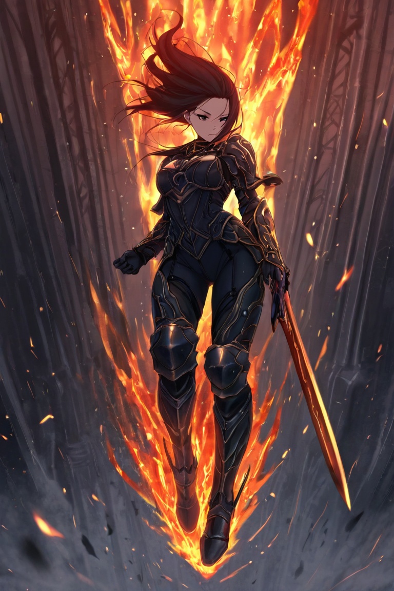 a highly detailed ekphrasis-style,  A fierce warrior woman,  embodying power and perfection on Tensor.Art