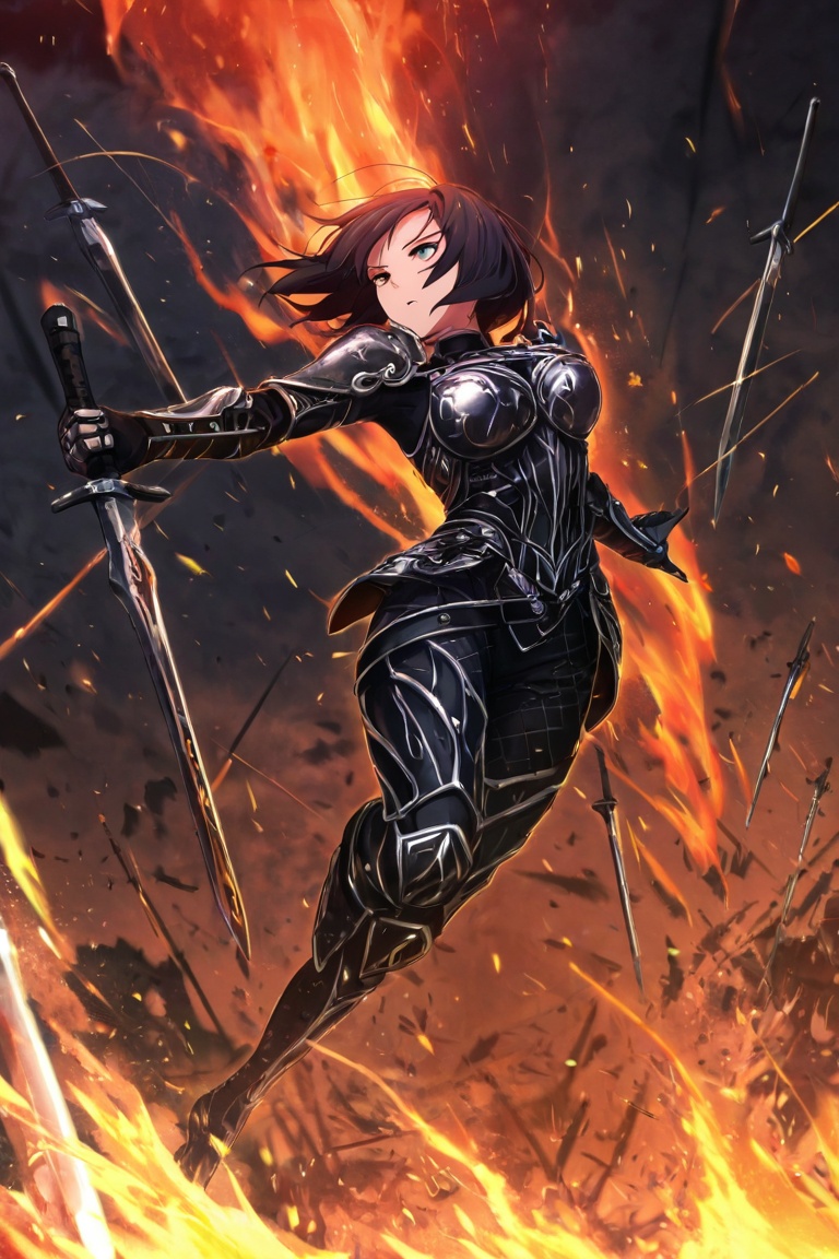 a highly detailed ekphrasis-style,  A fierce warrior woman,  embodying power and perfection on Tensor.Art