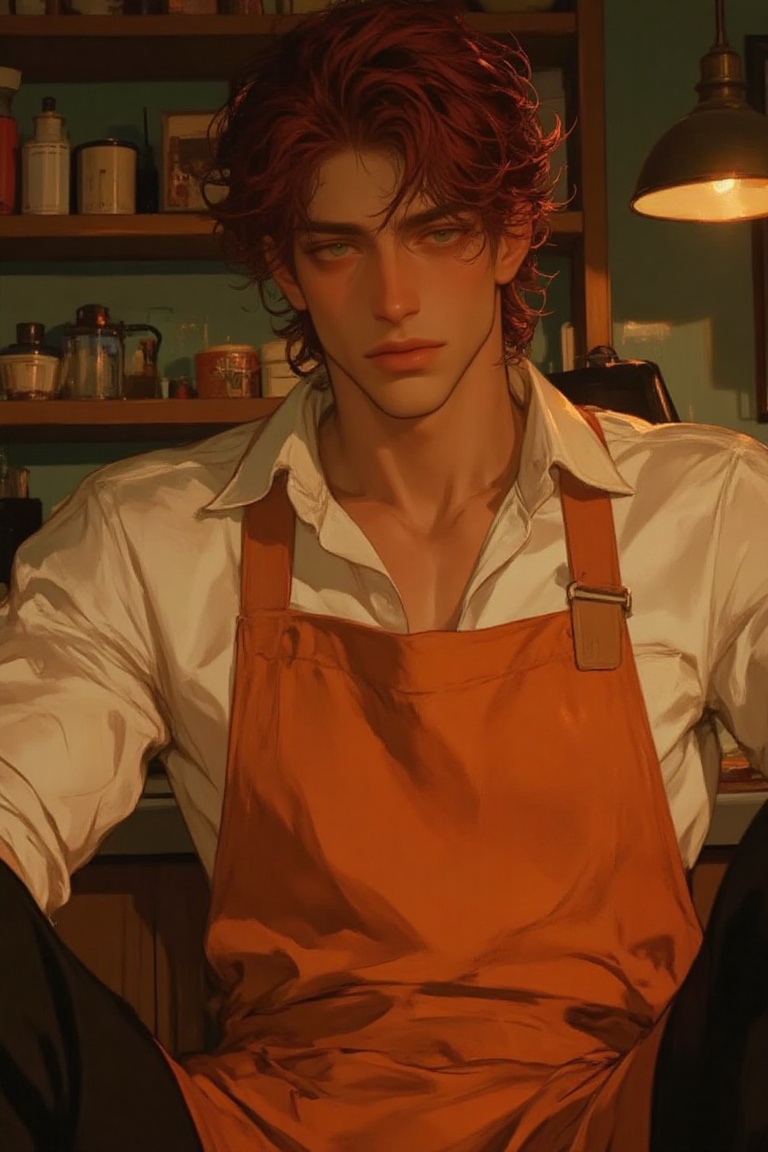 ((Male focus,  solo)),  detailed hair on Tensor.Art