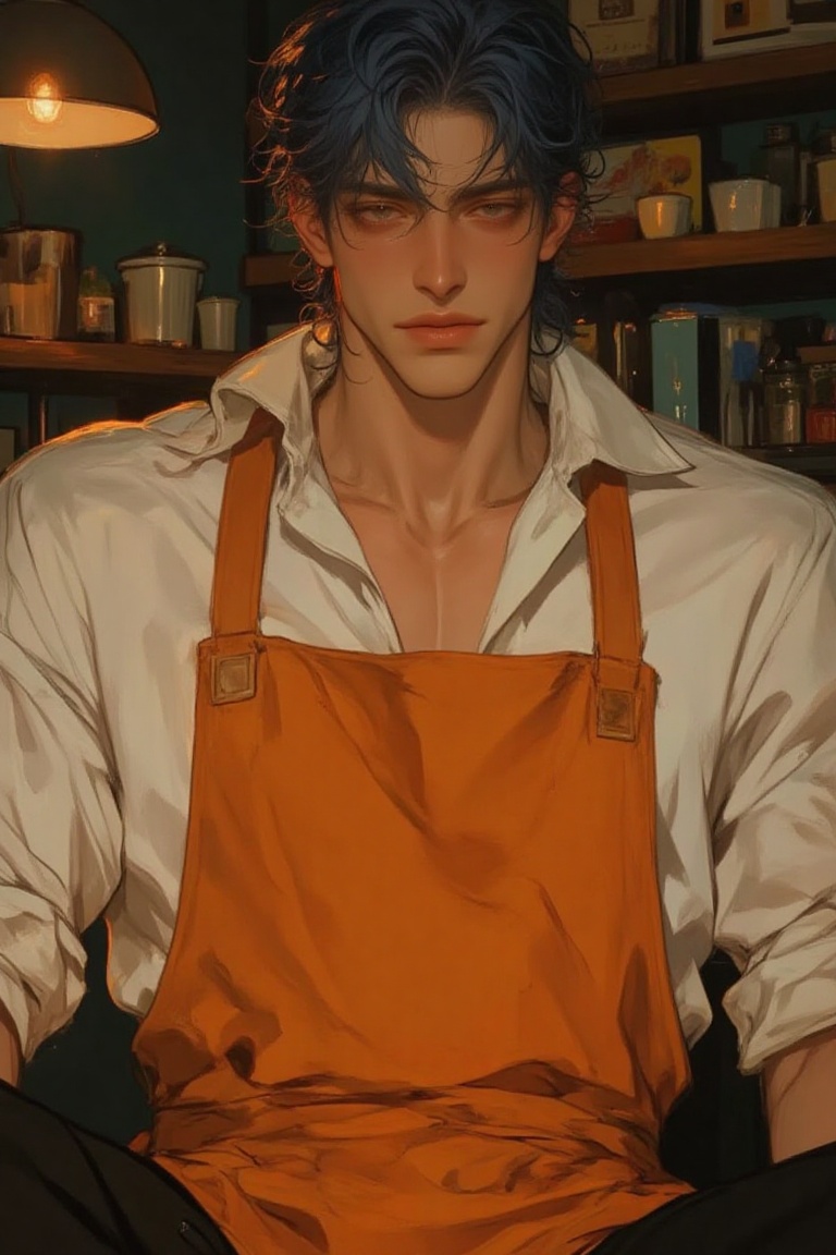 ((Male focus,  solo)),  detailed hair on Tensor.Art
