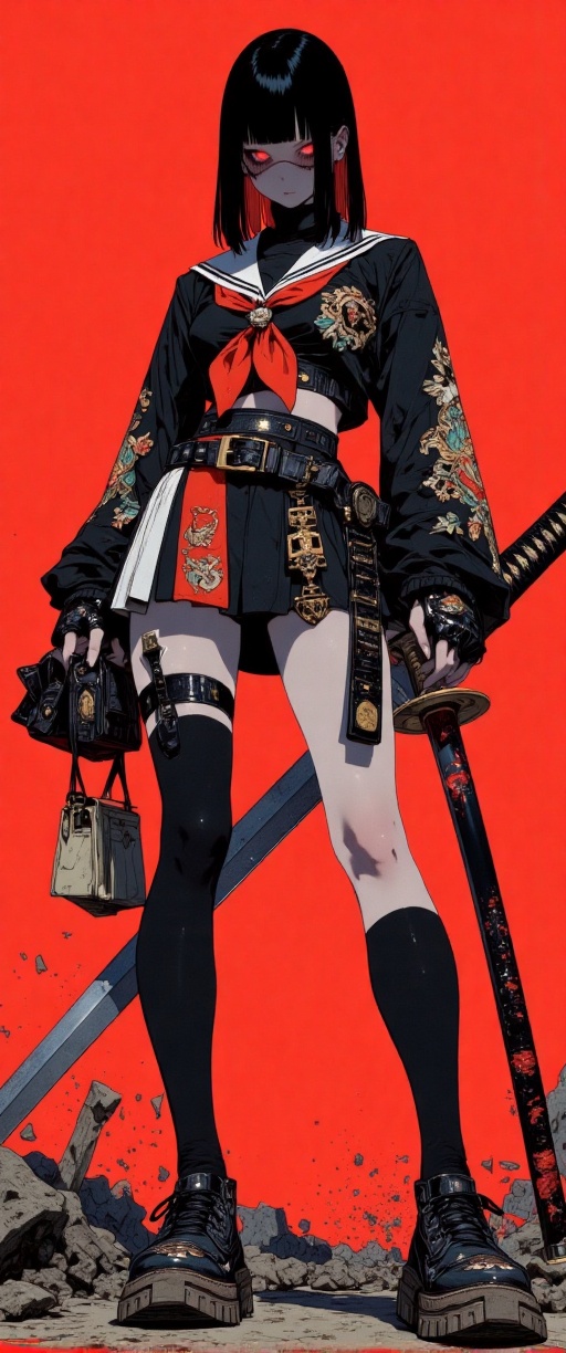(Ultra-detailed digital art masterpiece,  retro 90s anime aesthetic,  inspired by Yoshiaki Kawajiri on Tensor.Art