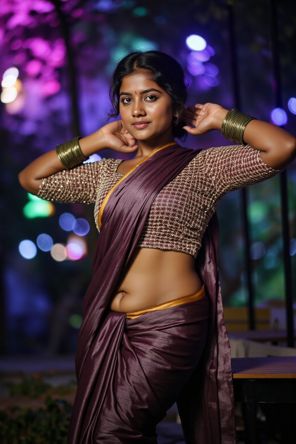 Create text "ONAM" ,  a music video Poster ,  A CUTE TRADITIONAL MALLU BEAUTY on Tensor.Art