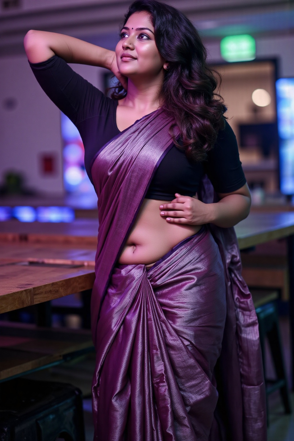 Create text "ONAM" ,  a music video Poster ,  A CUTE TRADITIONAL MALLU BEAUTY on Tensor.Art