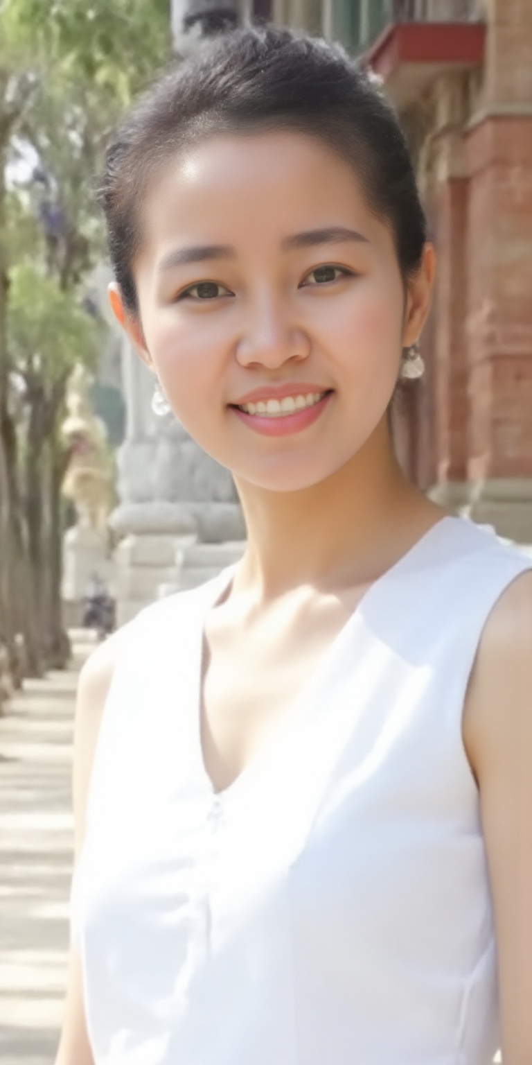 Wedding photo of a very beautiful and pure Chinese girl named Qinqin,  pure white wedding dress,  HD photo on Tensor.Art