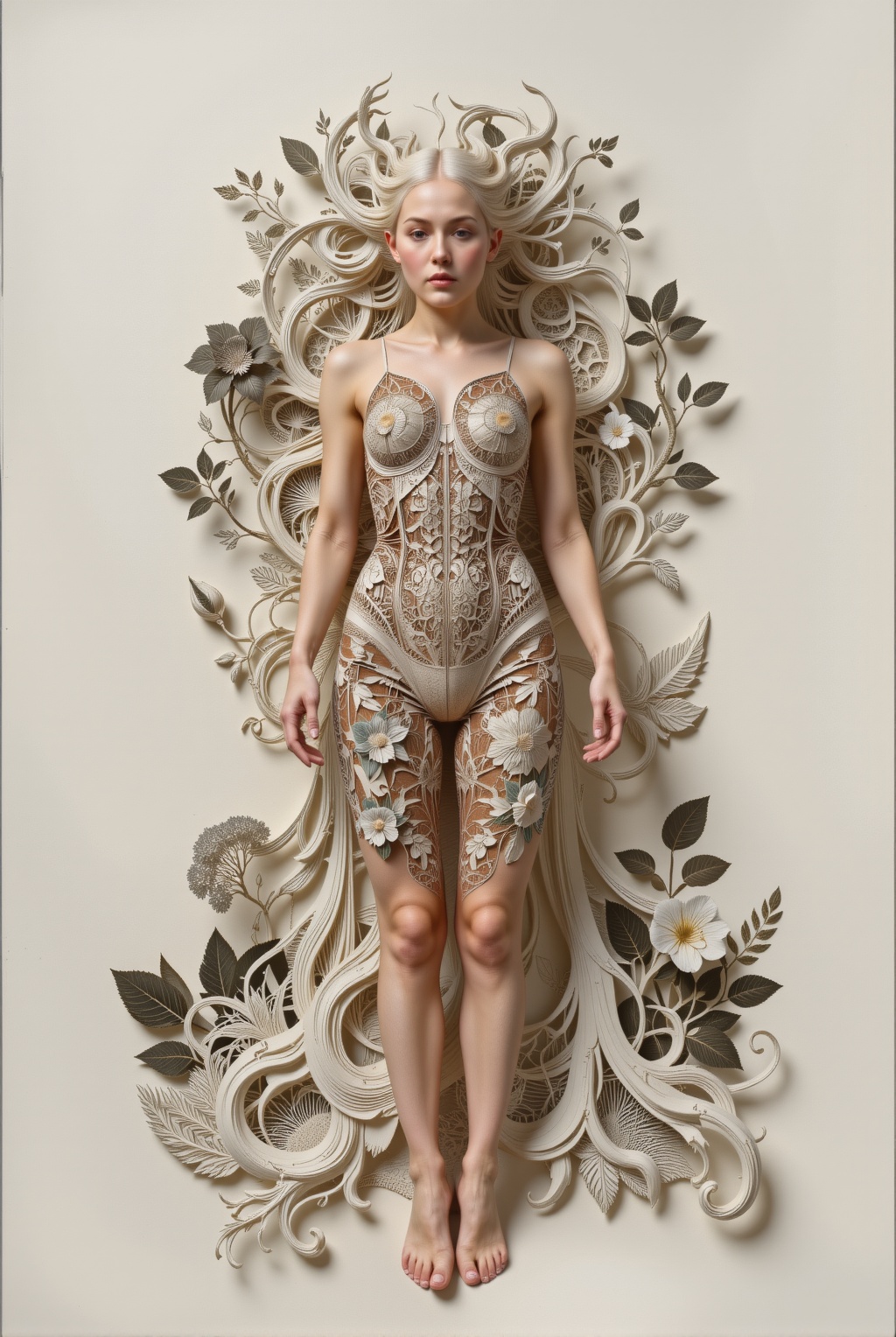 (beautiful Latin American women 18 y.o. blonde biomechanical cyber woman ,  surreal photography,  relative perspective on...