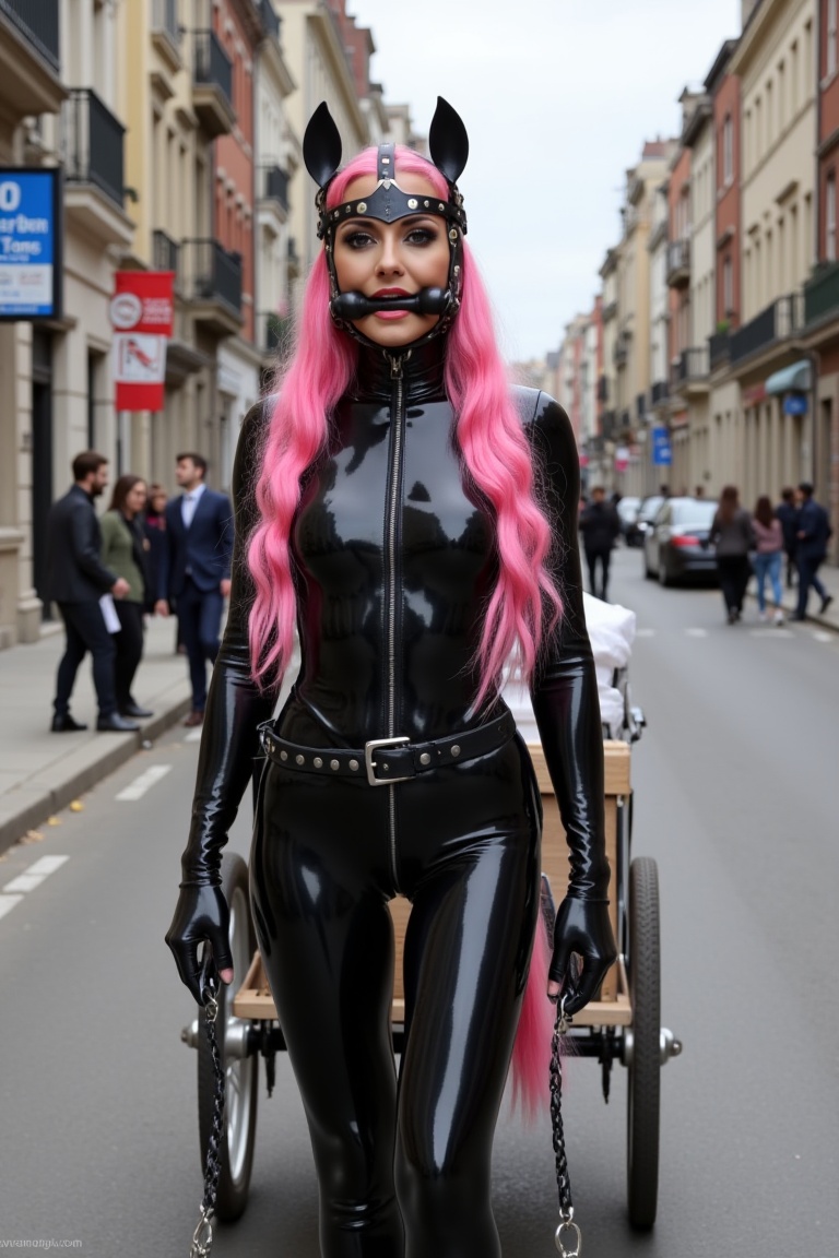 P0n1g,  ponygirl,  latex suit on Tensor.Art
