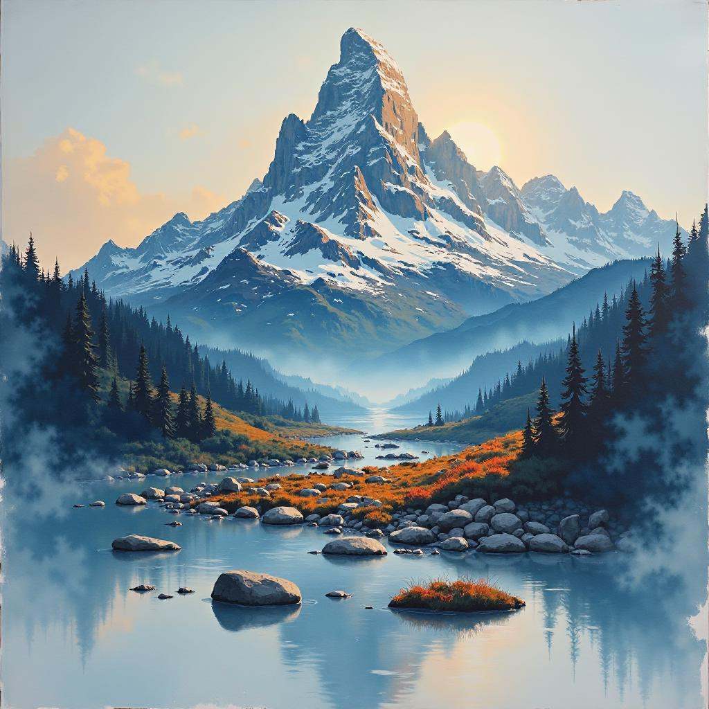 mountain scenery on Tensor.Art