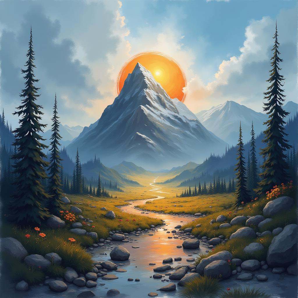 mountain scenery on Tensor.Art