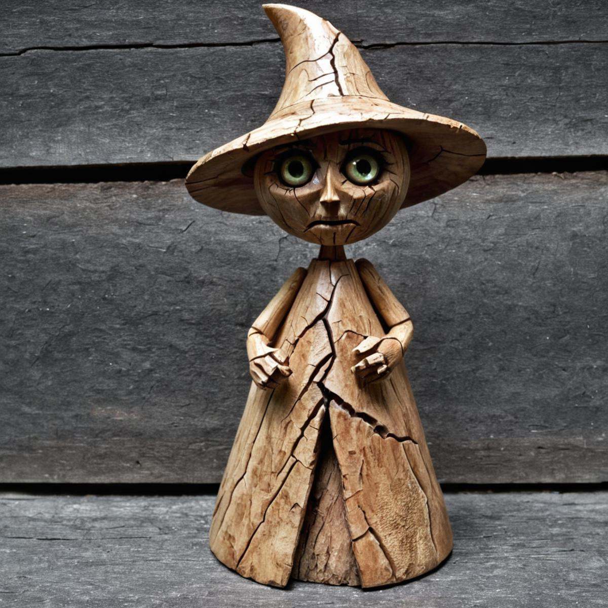 witch made out of wood,  krawcked_skn on Tensor.Art