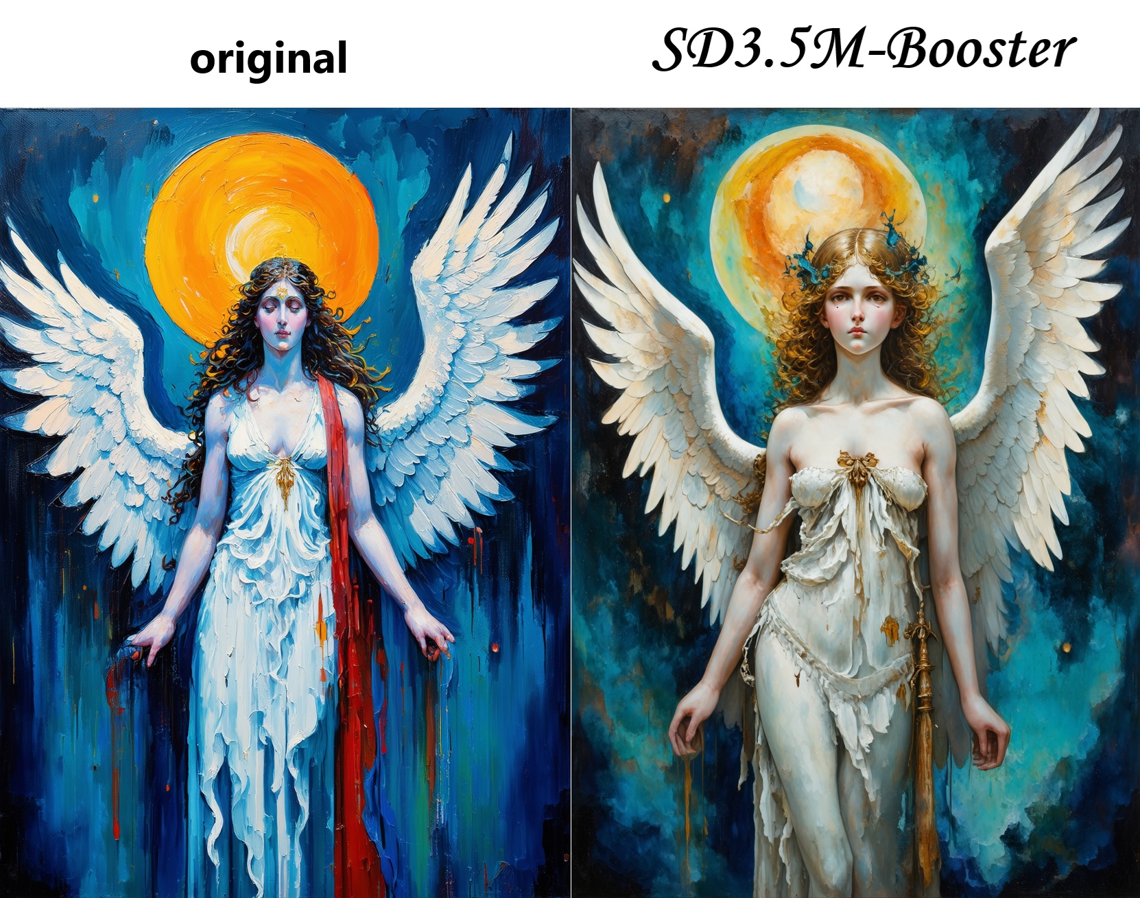 exiled angel,  oil painting on Tensor.Art